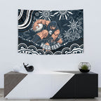 Personalized Carlton Blues Rugby Tapestry Aboriginal Dot Art - Dreamtime Football Mascot