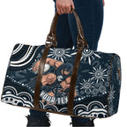Personalized Carlton Blues Rugby Travel Bag Aboriginal Dot Art - Dreamtime Football Mascot