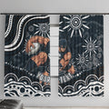 Personalized Carlton Blues Rugby Window Curtain Aboriginal Dot Art - Dreamtime Football Mascot
