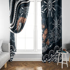 Personalized Carlton Blues Rugby Window Curtain Aboriginal Dot Art - Dreamtime Football Mascot