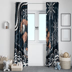 Personalized Carlton Blues Rugby Window Curtain Aboriginal Dot Art - Dreamtime Football Mascot