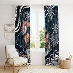 Personalized Carlton Blues Rugby Window Curtain Aboriginal Dot Art - Dreamtime Football Mascot