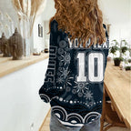 Personalized Carlton Blues Rugby Women Casual Shirt Aboriginal Dot Art - Dreamtime Football Mascot
