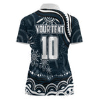 Personalized Carlton Blues Rugby Women Polo Shirt Aboriginal Dot Art - Dreamtime Football Mascot