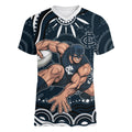 Personalized Carlton Blues Rugby Women V-Neck T-Shirt Aboriginal Dot Art - Dreamtime Football Mascot