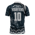 Personalized Carlton Blues Rugby Zipper Polo Shirt Aboriginal Dot Art - Dreamtime Football Mascot
