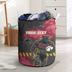 Personalised Penrith Panthers Rugby Laundry Basket Black Panther Mascot - Sporty Splash Art Style