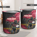 Personalised Penrith Panthers Rugby Laundry Basket Black Panther Mascot - Sporty Splash Art Style