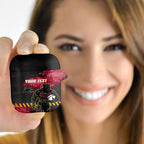 Personalised Penrith Panthers Rugby AirPods Case Black Panther Mascot - Sporty Splash Art Style