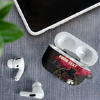 Personalised Penrith Panthers Rugby AirPods Case Black Panther Mascot - Sporty Splash Art Style