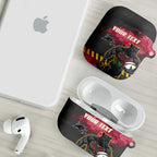 Personalised Penrith Panthers Rugby AirPods Case Black Panther Mascot - Sporty Splash Art Style