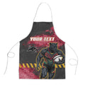 Personalised Penrith Panthers Rugby Apron Black Panther Mascot - Sporty Splash Art Style