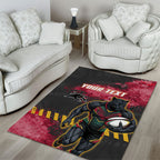 Personalised Penrith Panthers Rugby Area Rug Black Panther Mascot - Sporty Splash Art Style