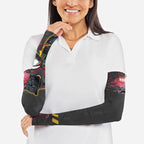 Personalised Penrith Panthers Rugby Arm Sleeves Black Panther Mascot - Sporty Splash Art Style