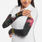 Personalised Penrith Panthers Rugby Arm Sleeves Black Panther Mascot - Sporty Splash Art Style