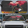 Personalised Penrith Panthers Rugby Auto Sun Shade Black Panther Mascot - Sporty Splash Art Style