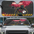 Personalised Penrith Panthers Rugby Auto Sun Shade Black Panther Mascot - Sporty Splash Art Style