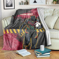 Personalised Penrith Panthers Rugby Blanket Black Panther Mascot - Sporty Splash Art Style