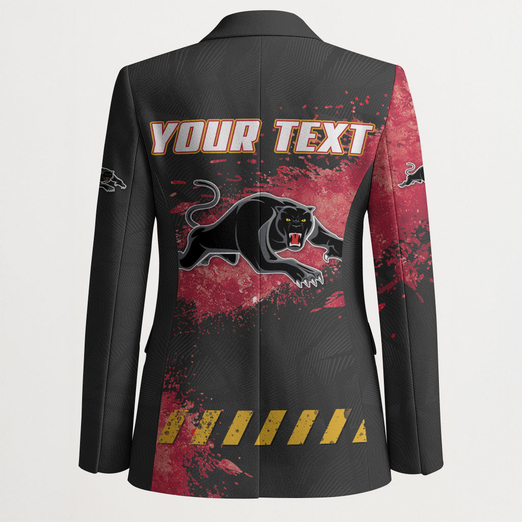 Personalised Penrith Panthers Rugby Blazer Black Panther Mascot - Sporty Splash Art Style