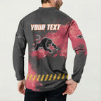 Personalised Penrith Panthers Rugby Button Sweatshirt Black Panther Mascot - Sporty Splash Art Style