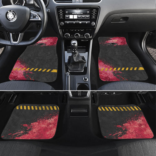 Personalised Penrith Panthers Rugby Car Mats Black Panther Mascot - Sporty Splash Art Style