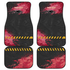 Personalised Penrith Panthers Rugby Car Mats Black Panther Mascot - Sporty Splash Art Style
