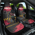 Personalised Penrith Panthers Rugby Car Seat Cover Black Panther Mascot - Sporty Splash Art Style