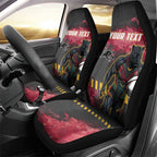 Personalised Penrith Panthers Rugby Car Seat Cover Black Panther Mascot - Sporty Splash Art Style