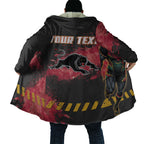 Personalised Penrith Panthers Rugby Cloak Black Panther Mascot - Sporty Splash Art Style