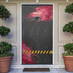 Personalised Penrith Panthers Rugby Door Cover Black Panther Mascot - Sporty Splash Art Style
