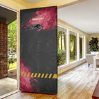 Personalised Penrith Panthers Rugby Door Cover Black Panther Mascot - Sporty Splash Art Style