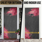 Personalised Penrith Panthers Rugby Door Cover Black Panther Mascot - Sporty Splash Art Style