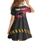 Personalised Penrith Panthers Rugby Family Matching Tank Maxi Dress and Hawaiian Shirt Black Panther Mascot - Sporty Splash Art Style
