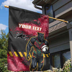 Personalised Penrith Panthers Rugby Garden Flag Black Panther Mascot - Sporty Splash Art Style
