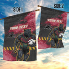 Personalised Penrith Panthers Rugby Garden Flag Black Panther Mascot - Sporty Splash Art Style