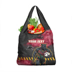 Personalised Penrith Panthers Rugby Grocery Bag Black Panther Mascot - Sporty Splash Art Style