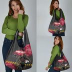 Personalised Penrith Panthers Rugby Grocery Bag Black Panther Mascot - Sporty Splash Art Style