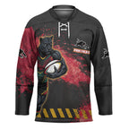 Personalised Penrith Panthers Rugby Hockey Jersey Black Panther Mascot - Sporty Splash Art Style