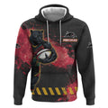 Personalised Penrith Panthers Rugby Hoodie Black Panther Mascot - Sporty Splash Art Style