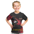 Personalised Penrith Panthers Rugby Kid T Shirt Black Panther Mascot - Sporty Splash Art Style