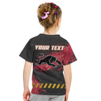 Personalised Penrith Panthers Rugby Kid T Shirt Black Panther Mascot - Sporty Splash Art Style