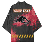 Personalised Penrith Panthers Rugby Kimono Black Panther Mascot - Sporty Splash Art Style