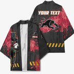 Personalised Penrith Panthers Rugby Kimono Black Panther Mascot - Sporty Splash Art Style