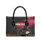 Personalised Penrith Panthers Rugby Leather Bag Black Panther Mascot - Sporty Splash Art Style