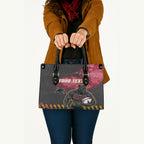 Personalised Penrith Panthers Rugby Leather Bag Black Panther Mascot - Sporty Splash Art Style