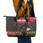 Personalised Penrith Panthers Rugby Leather Tote Bag Black Panther Mascot - Sporty Splash Art Style
