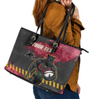 Personalised Penrith Panthers Rugby Leather Tote Bag Black Panther Mascot - Sporty Splash Art Style