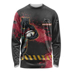 Personalised Penrith Panthers Rugby Long Sleeve Shirt Black Panther Mascot - Sporty Splash Art Style