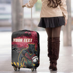 Personalised Penrith Panthers Rugby Luggage Cover Black Panther Mascot - Sporty Splash Art Style