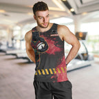 Personalised Penrith Panthers Rugby Men Tank Top Black Panther Mascot - Sporty Splash Art Style
